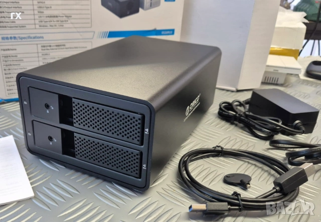 RAID кутия за 2 диска ORICO 9528RU3 – USB 3.0, Алуминий, снимка 2 - Външни хард дискове - 54321603