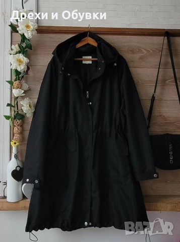 Черно яке с качулка пролетно есенен модел , снимка 11 - Якета - 54095611