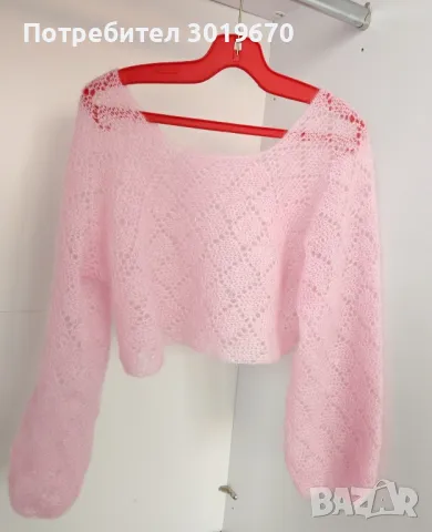 плетен пуловер