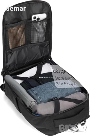 Раница за пътуване, подходяща за Ryanair, Wizz Air, EasyJet и Vueling, сива, 40 x 30 x 20 см, снимка 6 - Раници - 52454891