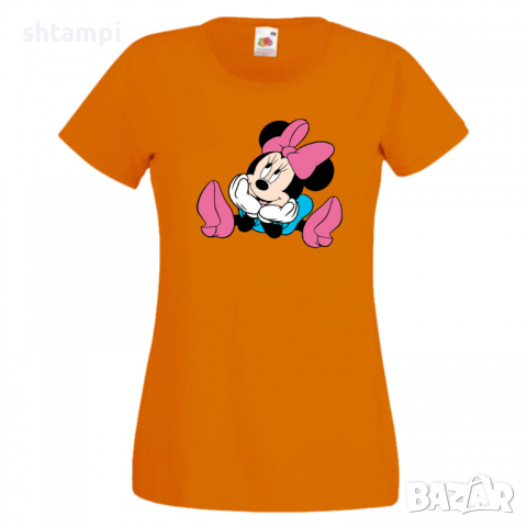 Дамска тениска Minnie Mouse 5 Подарък,Изненада,Рожден ден,, снимка 7 - Тениски - 36530772