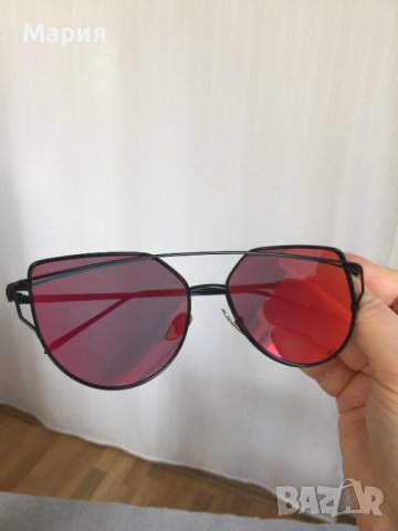 НОВИ Дамски Слунчеви Очила Модерни Огледални Черни Червени Розови Лилави Оранжеви, снимка 2 - Слънчеви и диоптрични очила - 44447899