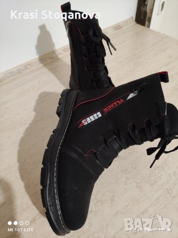 ❄️❄️ЗИМНИ❄️ МОДНИ Боти ТОПЛИ / НАБУК с Аксесоари + Подарък Аксесоар за Почистване , снимка 10 - Дамски боти - 39039713