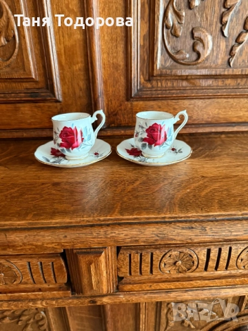 Чашка за кафе с подложна чинийка Royal Albert- Sweet Romance, снимка 2 - Сервизи - 51530877