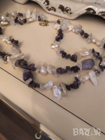 разпродажба РЕТРО ОГЪРЛИЦА ЕСТЕСТВЕНИ КАМЪНИ РЪЧНА ИЗРАБОТКА НАМАЛЕНИЕ , снимка 7 - Колиета, медальони, синджири - 42798203