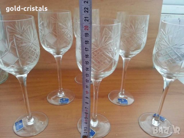Кристални чаши , снимка 2 - Антикварни и старинни предмети - 30375671