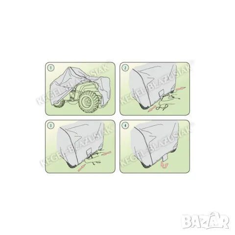Сиво покривало Kegel Basic L QUAD за ATV, снимка 4 - Аксесоари и консумативи - 55866087