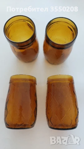 Чаши цветно стъкло, 4 броя