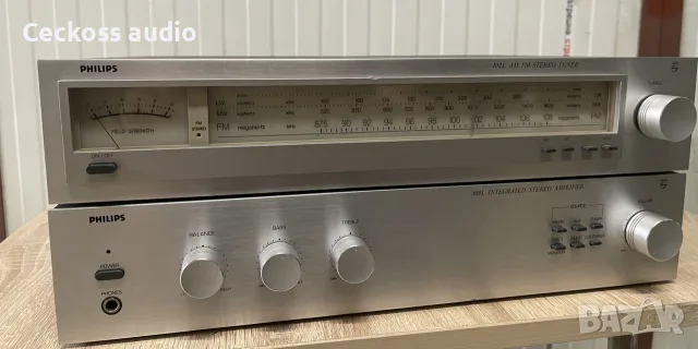 PHILIPS 302L + 102L – VINTAGE HI-FI СТЕРЕО КОМПЛЕКТ – ДОБРО СЪСТОЯНИЕ, снимка 3 - Ресийвъри, усилватели, смесителни пултове - 55960533