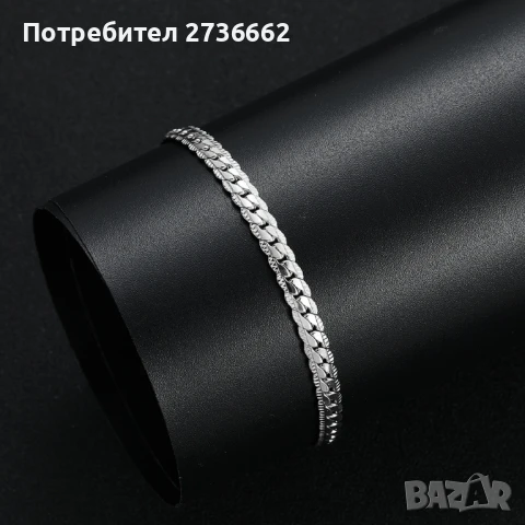 Сребърна гривна , снимка 2 - Гривни - 50816309