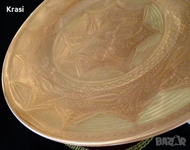 Медна фруктиера,меден съд,плато,пано 500 гр. , снимка 5 - Антикварни и старинни предмети - 47404569