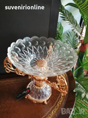 Луксозна стъклена бонбониера , снимка 2 - Декорация за дома - 38255369
