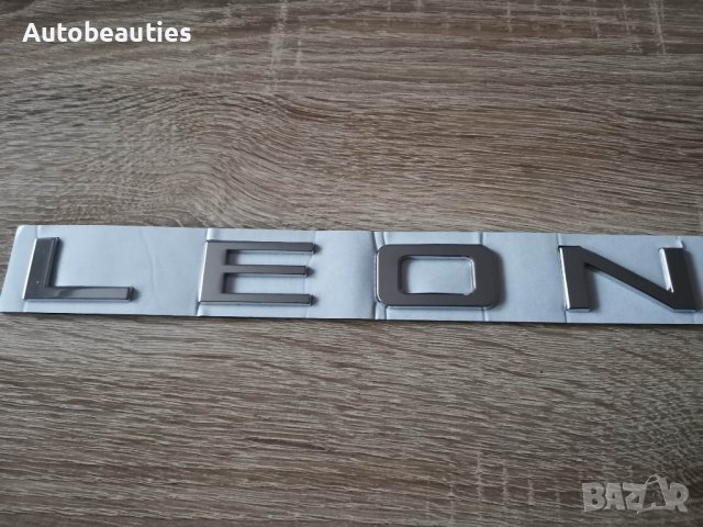 Емблема лого надпис сребрист Сеат Леон Seat Leon 