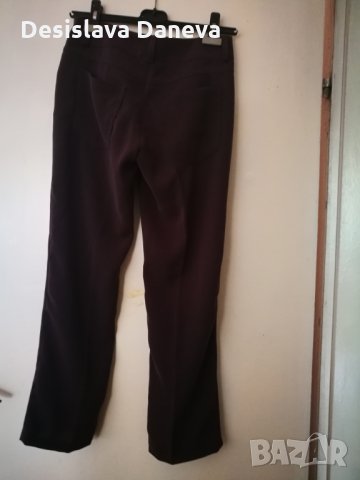 НОВ Дамски панталон, тъмно лилав, размер ХS-S. Шит по поръчка., снимка 2 - Панталони - 29200113