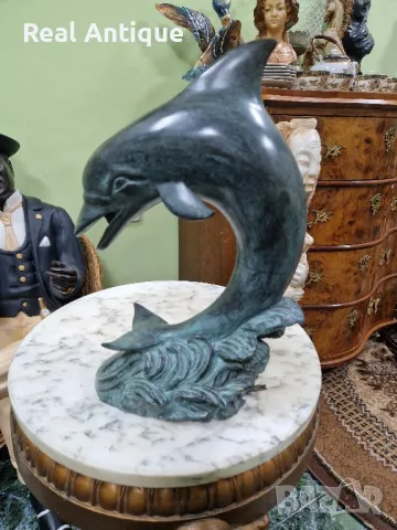 Топ - Страхотна антикварна френска бронзова фигура статуетка- шадраван чешма , снимка 6 - Антикварни и старинни предмети - 49488993