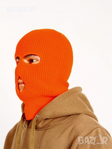 Зимна шапка маска - Orange Balaclava, снимка 5 - Шапки - 30397918
