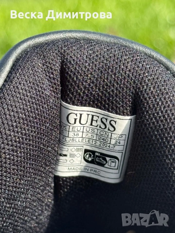 Дамски маратонки GUESS Belluna FLJBLL ELE12 Черен, снимка 4 - Маратонки - 54193246