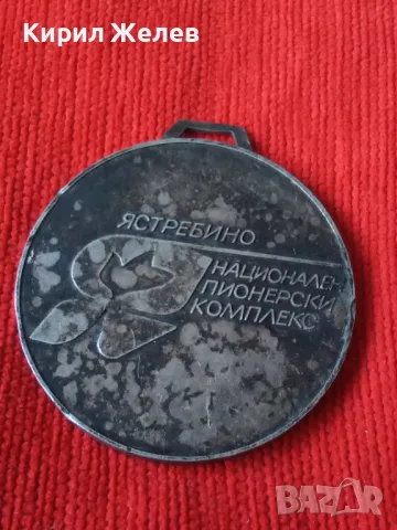 Рядък спортен медал плакет от соца ДИСКОХВЪРГАЧ ЯСТРЕБИНО НАЦИОНАЛЕН ПИОНЕРСКИ КОМПЛЕКС 44153, снимка 10 - Антикварни и старинни предмети - 46672395