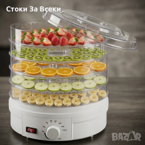 Дехидратор за храна 500W с 5 нива и терморегулатор, снимка 7 - Други - 56104353