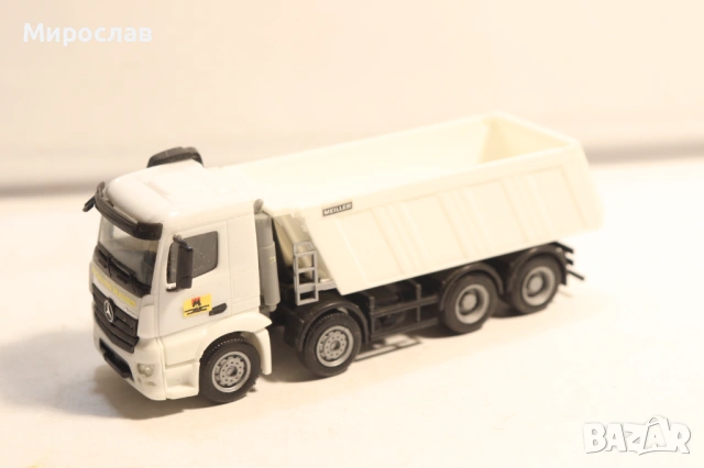HERPA H0 1/87 MERCEDES BENZ ANTOS САМОСВАЛ КАМИОН МОДЕЛ, снимка 9 - Колекции - 54350958