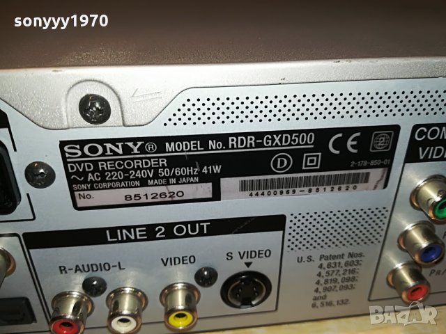 sony rdr-gxd500 dvd recorder-made in japan, снимка 17 - Ресийвъри, усилватели, смесителни пултове - 29086493