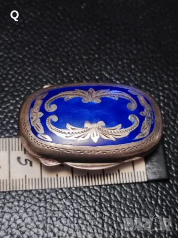 сребърна кутийка за емфие, снимка 2 - Антикварни и старинни предмети - 50277019