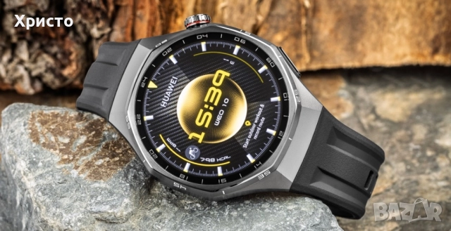 НОВ!!! Huawei Watch GT 6 Pro, 46MM, Black Titanium Alloy Case, Black Fluoroelastomer Strap, снимка 2 - Смарт часовници - 52672763