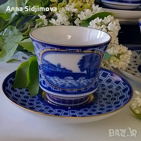 Руски порцелан ИФЗ сет за чай , снимка 2 - Чаши - 55933556