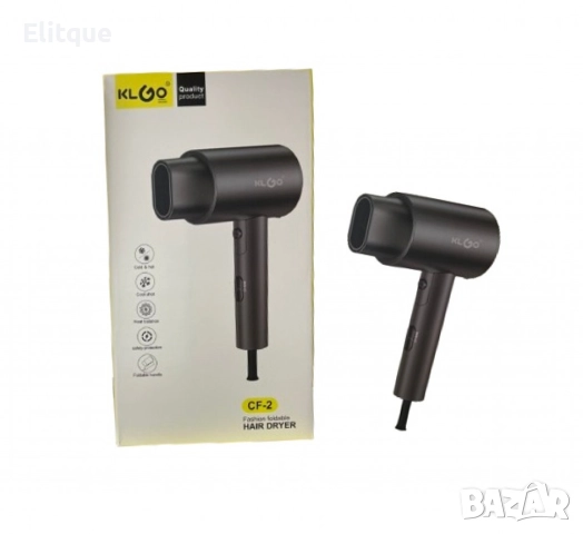 Сешоар за коса със сгъваема дръжка KLGO CF-2, снимка 3 - Сешоари - 52690841