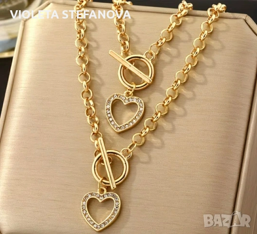 Дамски позлатени бижута от медицинска неръждаема стомана , снимка 7 - Колиета, медальони, синджири - 53864753