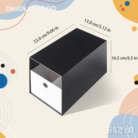 Органайзер за бюро с чекмеджета пластмасов черен, снимка 3 - Други - 54135974