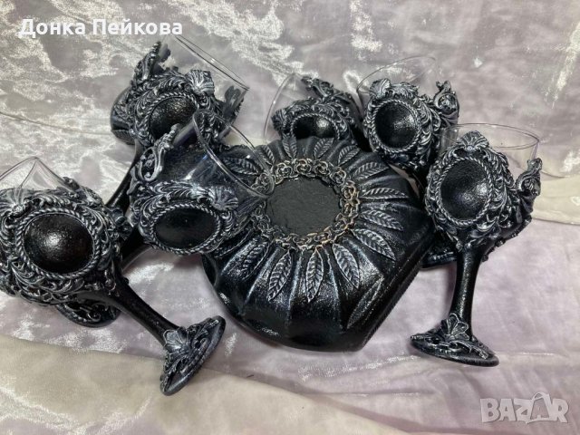 Ръчно изработен сервиз от 7 части, снимка 5 - Декорация за дома - 39498790