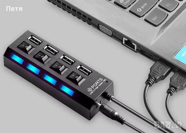 USB hub  4 и 7 порта, снимка 1 - Кабели и адаптери - 42458327