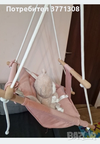 Люлка за деца и бебета 3 в 1 Tulano Hop 40 - Розова, снимка 3 - Детски люлки - 53064543