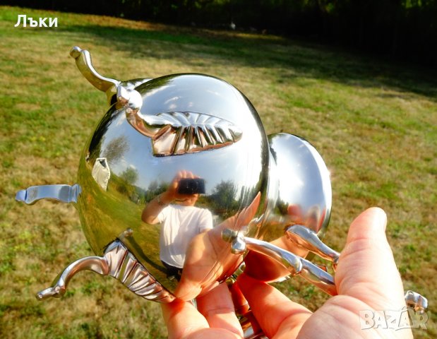 Бронзова захарница 850 мл.,790 гр.,барок, снимка 10 - Антикварни и старинни предмети - 30431900