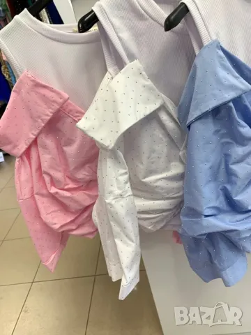 Ефектни ризи с нежни камъчета  , снимка 2 - Ризи - 50395883