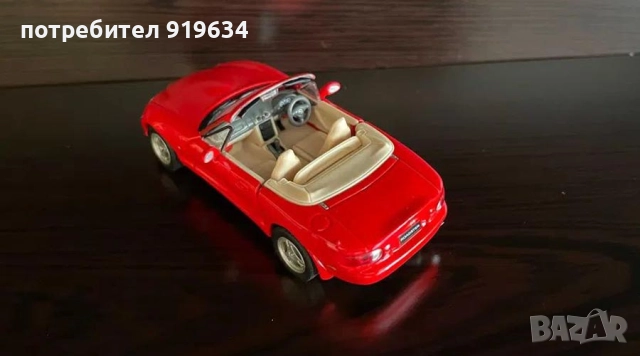 Продавам метална количка Mazda MX-5 (NB) в мащаб 1:43, снимка 4 - Колекции - 39668213