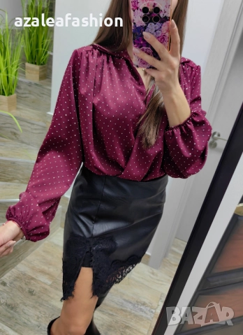 Дамски сет боди с кожена пола