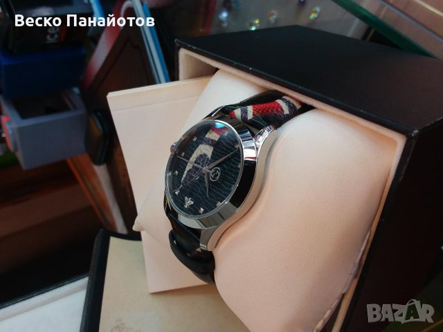 GUCCI Snake Insignia Leather Strap Watch, 40mm-50%, снимка 2 - Дамски - 36035230