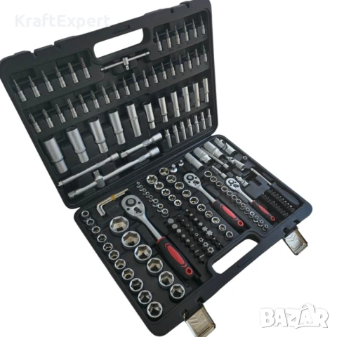 Комплект инструменти KraftWorld гедоре 172 части – хром-ванадиева стомана, снимка 7 - Куфари с инструменти - 50681425