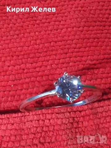 СКЪПОЦЕНЕН ГОДЕЖЕН СРЕБЪРЕН ПРЪСТЕН СРЕБРО ВИСОКА ПРОБА с БЯЛА ПОЗЛАТА и ЕДЪР ФАСЕТИРАН ЦИРКОН 44354, снимка 13 - Пръстени - 49144564