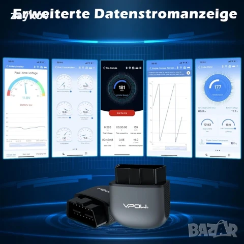 OBD2 Bluetooth 5.1 OBD автомобилна диагностика  за италиански автомобили за iPhone IOS Android, снимка 4 - Друга електроника - 50773131