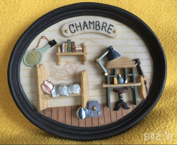 2бр винтидж декорация за стена резин Sic France овчар моряк спалня, снимка 4 - Пана - 40655431