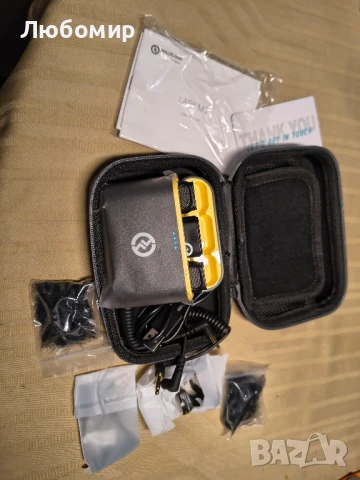 HOLLYLAND LARK M1 Duo 2.4G безжична микрофонна система Lavalier с 2 предавателя, снимка 2 - Слушалки и портативни колонки - 51271216