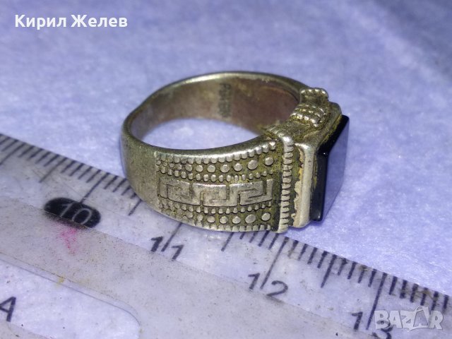 PETEK 925 Марков БУТИКОВ СРЕБЪРЕН ПРЪСТЕН СРЕБРО 925 РЪЧНА АРТизработка на ПЕТЕК с ЧЕРЕН ОНИКС 40648, снимка 12 - Пръстени - 42657126