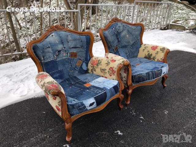 Кресла старинни / Ретро , снимка 6 - Дивани и мека мебел - 35415766