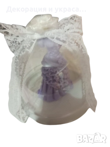 Подарък за кума Сватбена рокля от сапун, снимка 2 - Декорация - 52592474