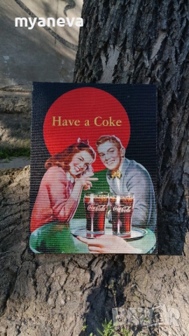 Coca-Cola ,  ретро реклама на платно.