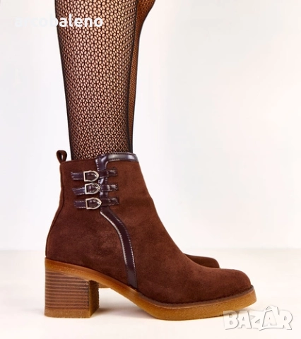 Дамски боти до глезена с висок ток и катарами от Karena, 2цвята , снимка 5 - Дамски боти - 52217063