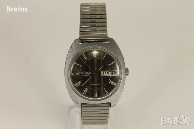 Руски Ръчен Часовник SLAVA 2627 Automatic Със 27 Камъка, снимка 2 - Мъжки - 52734077